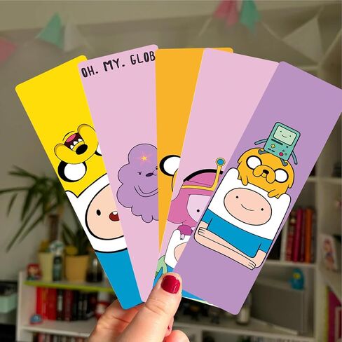 Adventure time Book Accessories Bookmark for Book Lovers (Set of 5, 6'' X 2''),Art Bookmarks for Women, Video Games Merch, Bookish Gifts for Reading Women, in Saudi Arabia