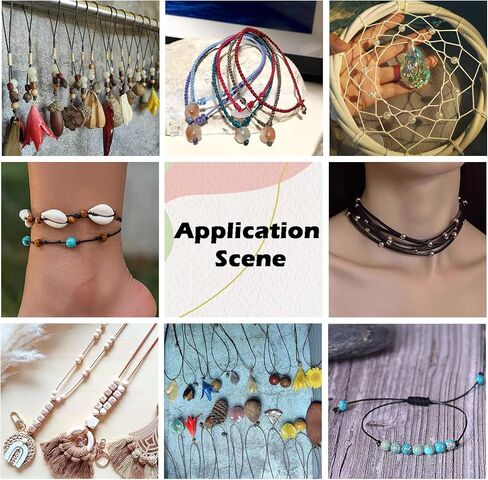 174 Yard Korean Waxed Polyester Cords 1mm Polyester Jewelry Making Bracelet Cord Waxed Beading String with Spool for Craft DIY (Black) in Kuwait