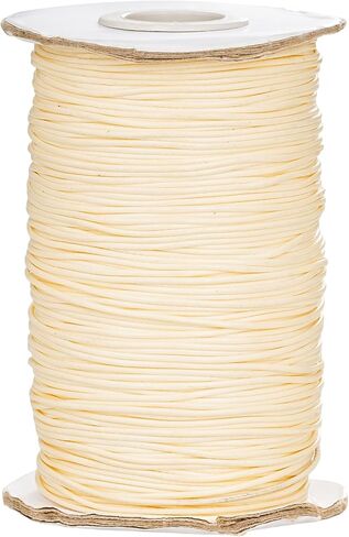 174 Yard Korean Waxed Polyester Cords 1mm Polyester Jewelry Making Bracelet Cord Waxed Beading String with Spool for Craft DIY (Black) in Kuwait