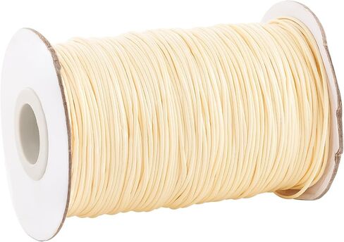 174 Yard Korean Waxed Polyester Cords 1mm Polyester Jewelry Making Bracelet Cord Waxed Beading String with Spool for Craft DIY (Black) in Kuwait
