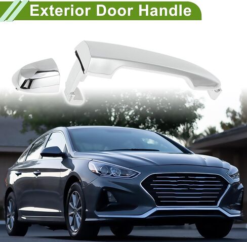 No.836501D010 Exterior Door Handle for Hyundai for Kia Rondo 2007-2012 Durable Silver Tone Front Right Rear Left Rear Right ABS 1 Pc in Saudi Arabia