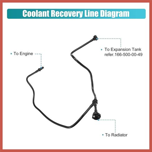 ACROPIX 166-500-02-91 166-500-10-91 Coolant Breather Pipe Radiator Overflow Hose for Mercedes-Benz GL450 GL550 GLS550 ML550 ML63 12-19 Expansion Tank Hose Coolant Recovery Line Car Parts in Saudi Arabia