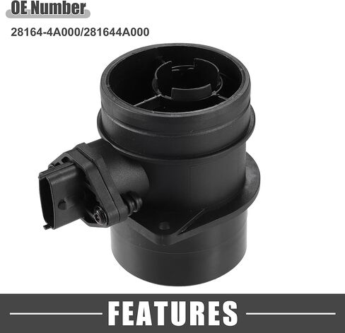 MAF Sensor Assembly No.28164-4A000/281644A000 MAF Mass Air Flow Sensor for KIA Sorento 2005-2008 2.5L Plastic Black in Saudi Arabia