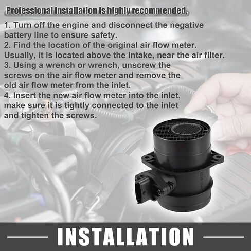 MAF Sensor Assembly No.28164-4A000/281644A000 MAF Mass Air Flow Sensor for KIA Sorento 2005-2008 2.5L Plastic Black in Saudi Arabia