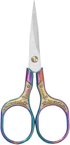 Multicolor Vintage 1 Piece Embroidery Scissors - Premium Stainless Steel Craft Scissors for Threading, DIY, Needlework, Arts and Crafts in Saudi Arabia