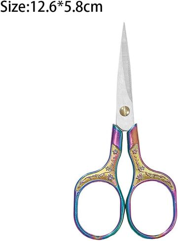 Multicolor Vintage 1 Piece Embroidery Scissors - Premium Stainless Steel Craft Scissors for Threading, DIY, Needlework, Arts and Crafts in Saudi Arabia