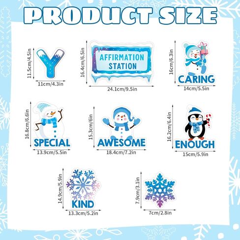 34Pcs Winter Bulletin Board Set Motivational Inspirational Christmas Paper Cutouts with 50Pcs Glue Points for Holiday Party Classroom Wall Decor in Saudi Arabia
