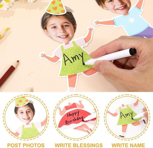 60 Pcs Cartoon Birthday Photo Cutouts Bulletin Board Decorations Pastel Paper DIY Photo Picture Crafts for Kids Happy Birthday Theme Party Decor for School Classroom Activities Home Party Supplies in Saudi Arabia