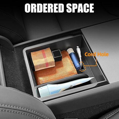 2 Pcs Center Console Organizer Trays for New Tesla Model Y 2025 2026 Juniper and Tesla Model 3 2024 2025 Highland Center Console and Armrest Box Accessories in Saudi Arabia