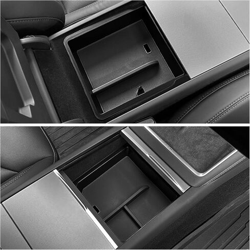 2 Pcs Center Console Organizer Trays for New Tesla Model Y 2025 2026 Juniper and Tesla Model 3 2024 2025 Highland Center Console and Armrest Box Accessories in Saudi Arabia