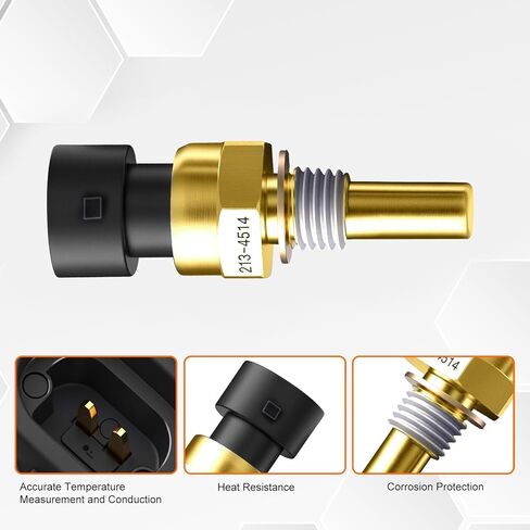 213-4514 Engine Coolant Temperature Sensor for Car, Coolant Temp Sensor Compatible with-Chevy for Equinox for Express for HHR for Impala for Malibu for Silverado for Suburban for Tahoe in Saudi Arabia