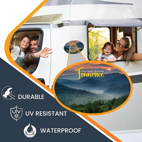 Magnet Me Up Tennessee Great Smokey Mountains State Oval Magnet Decal, 4x6 inch, Automotive Magnet for Car, Great Souvenir Gift for Nature Lover Enthusiasts and Outdoor Adventurers, Crafted in USA in Saudi Arabia