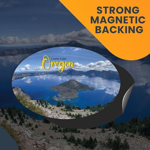 ملصق مغناطيسي بيضاوي Magnet Me Up Oregon Crater Lake Cascade Mountain State، مقاس 4x6 بوصة، مغناطيس تلقائي للسيارة، هدية تذكارية رائعة لعشاق الطبيعة والمغامرين في الهواء الطلق، صُنع في الولايات المتحدة الأمريكية in Kuwait