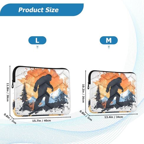 Mountain Sasquatch Laptop Sleeve Case Compatible with 15 inch Laptops, Laptop Carrying Case Cover for Travel Office-L in Saudi Arabia