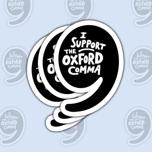 3 Pcs I Support The Oxford Comma Stickers 3 Inches – Funny Grammar Vinyl Decals for Writers, Editors, English Teachers, Punctuation Lovers, Laptops, Notebooks, Water Bottles, Literary Nerd Gift in Saudi Arabia