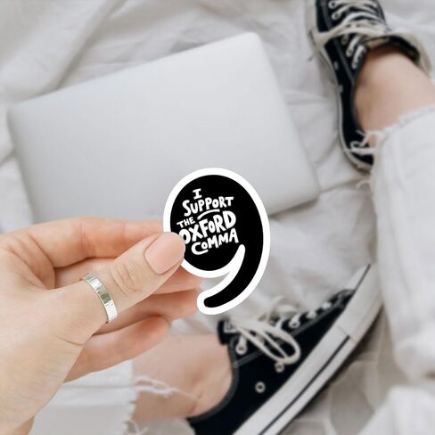3 Pcs I Support The Oxford Comma Stickers 3 Inches – Funny Grammar Vinyl Decals for Writers, Editors, English Teachers, Punctuation Lovers, Laptops, Notebooks, Water Bottles, Literary Nerd Gift in Saudi Arabia