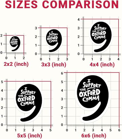 3 Pcs I Support The Oxford Comma Stickers 3 Inches – Funny Grammar Vinyl Decals for Writers, Editors, English Teachers, Punctuation Lovers, Laptops, Notebooks, Water Bottles, Literary Nerd Gift in Saudi Arabia