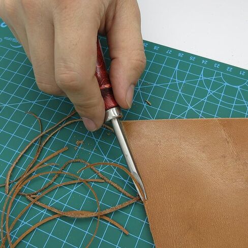 مجموعة أدوات حرفية جلدية مكونة من 4 قطع - تتضمن 3 حواف مشطوفة (1.2 مم، 1.0 مم، 0.8 مم) وسكين قطع واحد in Kuwait