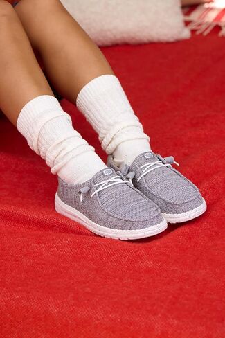 Hey Dude Wendy Stretch Sox Lilac متعدد المقاسات 7، أحذية نسائية، أحذية بدون كعب للسيدات، مريحة وخفيفة الوزن in Kuwait