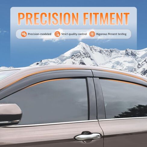 Tape on Low Profile Window Visors, Compatible with 2019-2025 Lexus UX-Series UX200 UX250h UX300h, Acrylic Smoke/Tinted Rain Guards, Side Window Wind Deflectors, 4PCS in Saudi Arabia