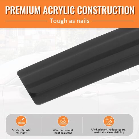 Tape on Low Profile Window Visors, Compatible with 2019-2025 Lexus UX-Series UX200 UX250h UX300h, Acrylic Smoke/Tinted Rain Guards, Side Window Wind Deflectors, 4PCS in Saudi Arabia