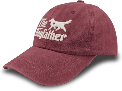 Golden Retriever Hat The Dogfather Baseball Cap for Men Vintage Dad Hat Adjustable Navy Blue in Kuwait