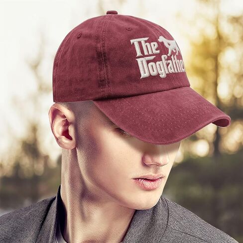 Golden Retriever Hat The Dogfather Baseball Cap for Men Vintage Dad Hat Adjustable Navy Blue in Kuwait