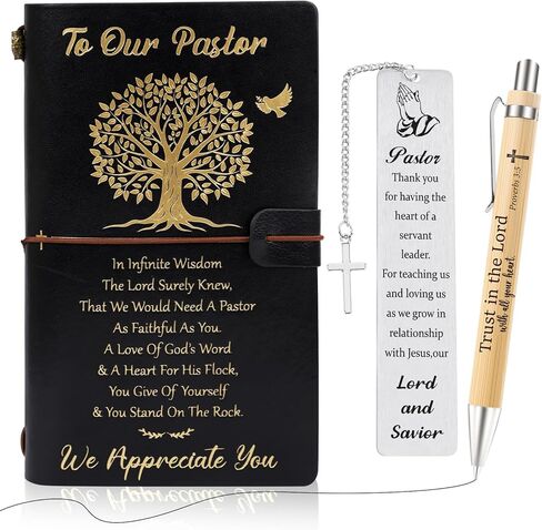Spanish Christian Bible Verse Gift Bulk for Men Women, Spanish Bible Theme Faux Leather Notebook Bookmark and Pen Gift Set, Religious Christian Christmas Gifts for Appreciation Pastor in Saudi Arabia
