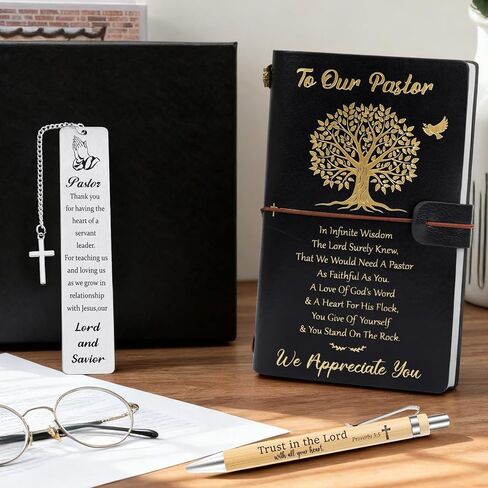 Spanish Christian Bible Verse Gift Bulk for Men Women, Spanish Bible Theme Faux Leather Notebook Bookmark and Pen Gift Set, Religious Christian Christmas Gifts for Appreciation Pastor in Saudi Arabia