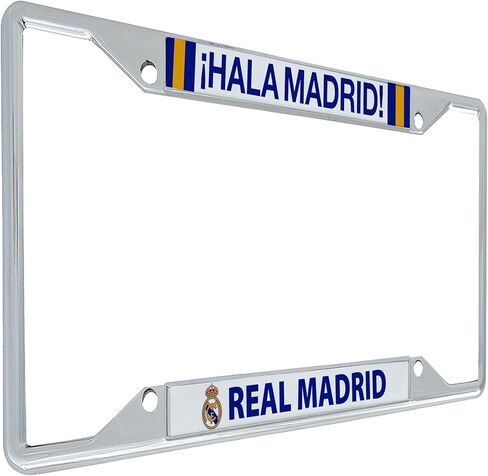 Desert Cactus Real Madrid FC Car Accessories Los Blancos Madridistas Soccer Metal License Plate Frame and Tag Holder for Front or Rear of Vehicle (Frame - Design B) in Saudi Arabia