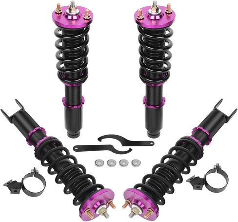 cciyu Coilover Suspension Shock Absorbers Adjustable Coilovers Lowering Kit Fit for 1994-2001 for Acura Integra /1992-2000 for Honda Civic /1993-1997 for Honda Civic del Sol - Purple in Saudi Arabia