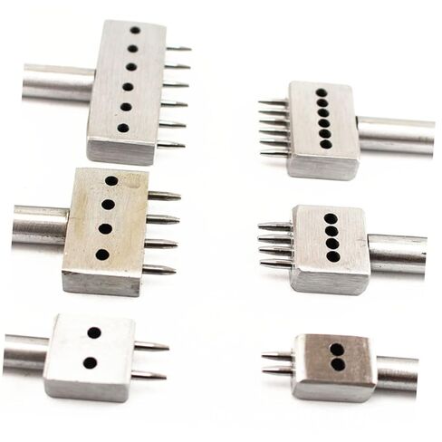 TEHAUX 6mm DIY Hole Punch Tool Kit Prong Round Hole Chisel Set for Leather in 1 Punching Tool in Saudi Arabia