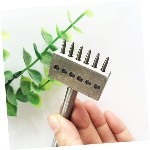 TEHAUX 6mm DIY Hole Punch Tool Kit Prong Round Hole Chisel Set for Leather in 1 Punching Tool in Saudi Arabia