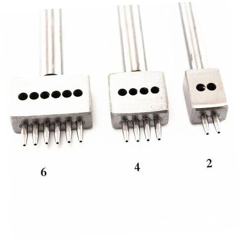 TEHAUX 6mm DIY Hole Punch Tool Kit Prong Round Hole Chisel Set for Leather in 1 Punching Tool in Saudi Arabia