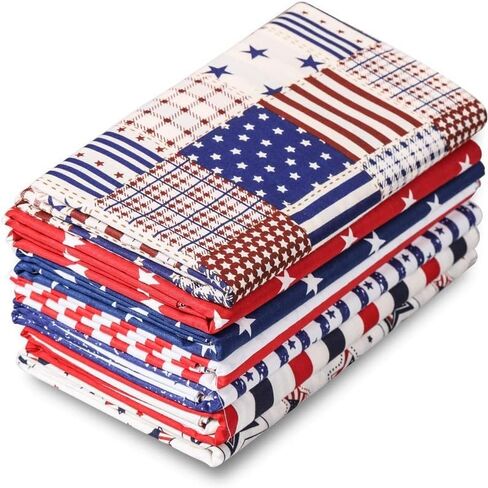 7 Pcs Pattern Printed Cotton Fabric - Precut Quilt Sewing Quilting Fabric (19.6x19.6in) in Saudi Arabia
