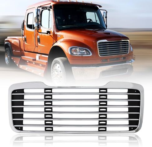 Front Hood Radiator Grille without Bug Screen Compatible With Freightliner M2 Busines Class Chrome in Saudi Arabia