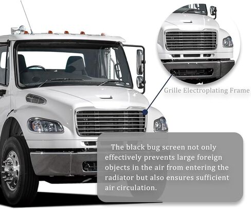 Front Hood Radiator Grille without Bug Screen Compatible With Freightliner M2 Busines Class Chrome in Saudi Arabia