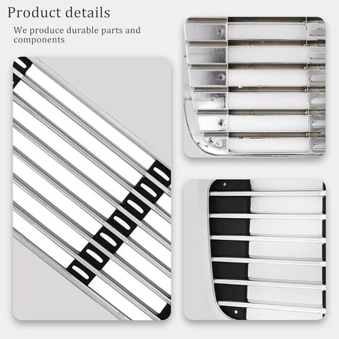 Front Hood Radiator Grille without Bug Screen Compatible With Freightliner M2 Busines Class Chrome in Saudi Arabia