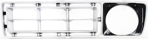 مجموعة شبكة Evan-Fischer متوافقة مع شبكة Ford F-150 البلاستيكية 1976-1977 وغطاء فضي وإدراج مع فتحات المصابيح الأمامية المستديرة مجموعة من 2 in Saudi Arabia