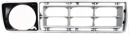 مجموعة شبكة Evan-Fischer متوافقة مع شبكة Ford F-150 البلاستيكية 1976-1977 وغطاء فضي وإدراج مع فتحات المصابيح الأمامية المستديرة مجموعة من 2 in Saudi Arabia