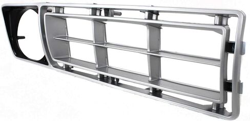مجموعة شبكة Evan-Fischer متوافقة مع شبكة Ford F-150 البلاستيكية 1976-1977 وغطاء فضي وإدراج مع فتحات المصابيح الأمامية المستديرة مجموعة من 2 in Saudi Arabia