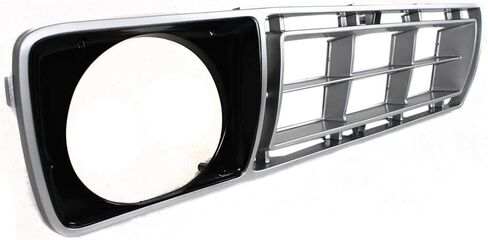 مجموعة شبكة Evan-Fischer متوافقة مع شبكة Ford F-150 البلاستيكية 1976-1977 وغطاء فضي وإدراج مع فتحات المصابيح الأمامية المستديرة مجموعة من 2 in Saudi Arabia