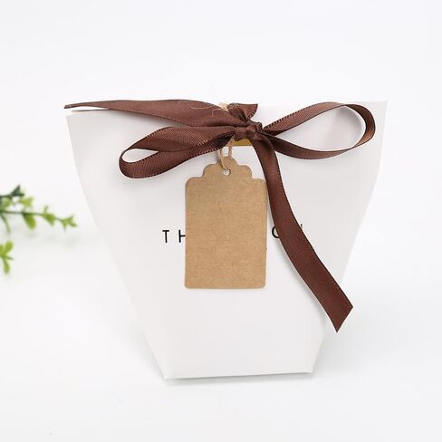 100Pcs Kraft Paper Gift Tags with String, Blank Gift Tags, Christmas Gift Tag, Holiday Hangtags for Gift Wrapping, DIY Arts and Crafts, 2x1.2 inch in Saudi Arabia