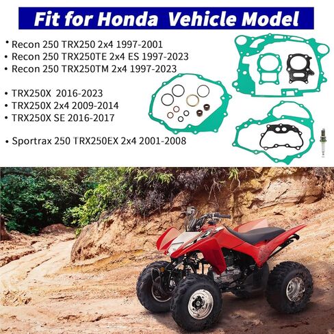 مجموعة حشية المحرك الكاملة لهوندا ريكون 250 TRX250TE/TRX250TM/TRX250X Sportrax 250 TRX250EX TRX250X SE TRX TE/TM/X/EX/2x4 in Kuwait