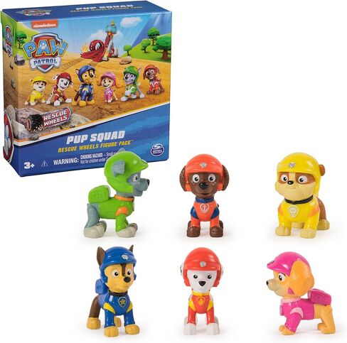 Paw Patrol: Rescue Wheels, 6-Piece Pup Squad Racers, Toy Cars Gift Set, Kids Toys for Boys & Girls Ages 3 and Up in Saudi Arabia