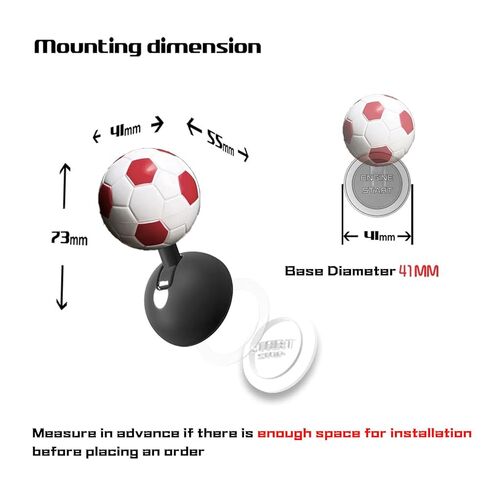 Metal Car Engine Start Stop Button Cover, Joystick Push to Start Accessories with 3M Tape, Scented & Unscented, Rhinestone, Soccer, Classic (Soccer-Black) in Saudi Arabia