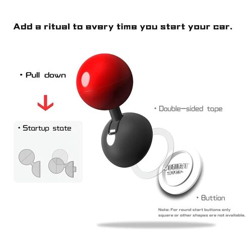 Metal Car Engine Start Stop Button Cover, Joystick Push to Start Accessories with 3M Tape, Scented & Unscented, Rhinestone, Soccer, Classic (Soccer-Black) in Saudi Arabia