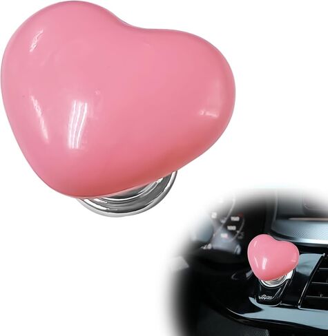 غطاء زر تشغيل السيارة بلمسة واحدة، مفتاح إيقاف تشغيل المحرك، ديكور مع رافعة هزازة، ملحق سيارة رائع ومقاوم للخدش لمعظم المركبات على شكل قلب (أحمر) in Kuwait