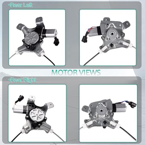 Rear Left&Rear Right Power Window Regulator with Motor Assembly Compatible for 2007-2014 Cadillac Escalade, 2007-2014 Chevy Tahoe, 2007-2014 GMC Yukon, Replacement 741-390, 741-391 in Saudi Arabia