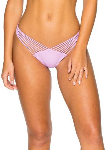 Luli Fama Women's Verano De Rumba Strappy Brazilian Ruched Back Bikini Bottom in Saudi Arabia